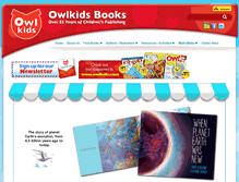 Tablet Screenshot of owlkidsbooks.com